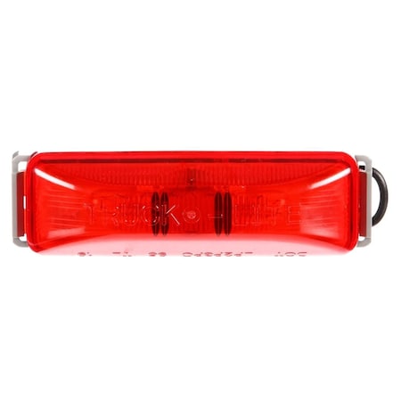 Truck-Lite Base Mount, Incandescent, Red Rectangular, 2 Bulb, Marker Clearance Light, Pc, Gray 19002R